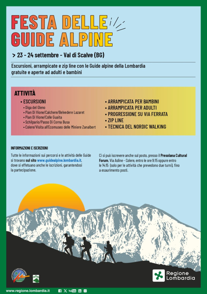 Festa delle Guide alpine della Lombardia, 23/24 settembre, Colere (BG)